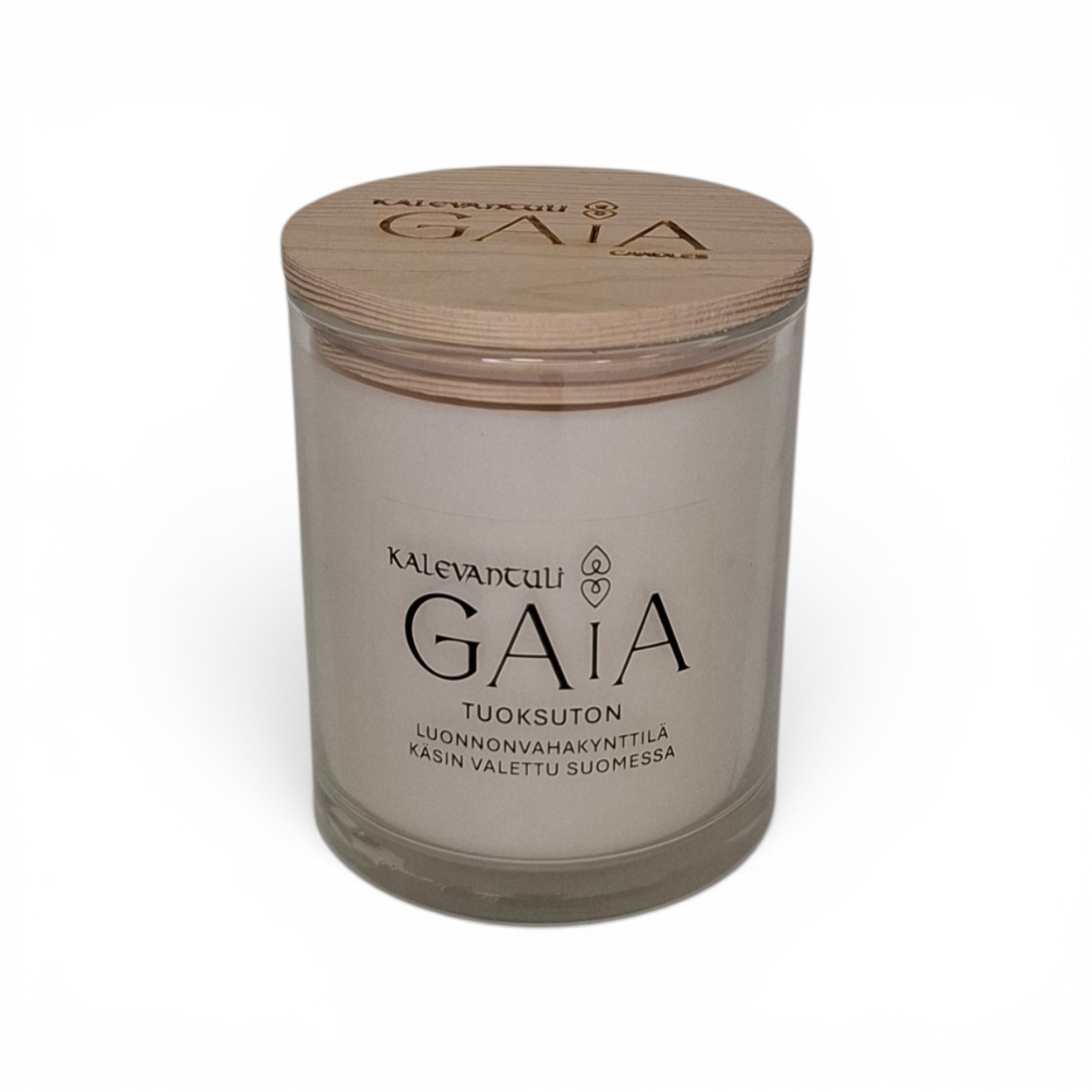 GAIA - tuoksuton luonnonvahakynttilä lumi